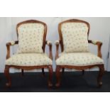 Pair of French style armchairs