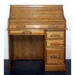 Oak roll top desk