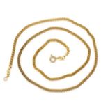 9ct yellow gold curb link necklace