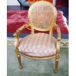 French giltwood armchair