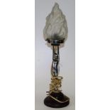 Art Deco chrome electric Standing Woman lamp