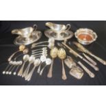 Quantity silver plate table ware & cutlery