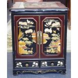 Chinese black lacquered cabinet