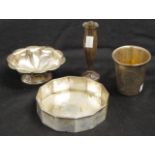 Four continental silver table wares