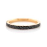18ct rose gold and black diamond ring