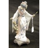 Lladro Japanese Woman with Umbrella figure