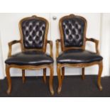 Pair of French Louis XV style armchairs