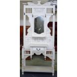 Edwardian style white painted hallstand