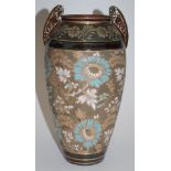 Large Doulton Lambeth stoneware vase