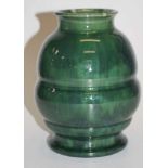 Regal Mashman Australian pottery ribbed vase