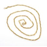 9ct yellow gold anchor link chain necklace