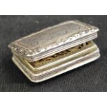 Victorian Nathaniel Mills silver snuff box