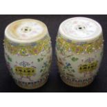 Pair antique Chinese ceramic stools