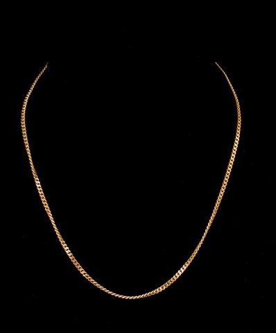 9ct yellow gold curb link necklace - Image 2 of 2