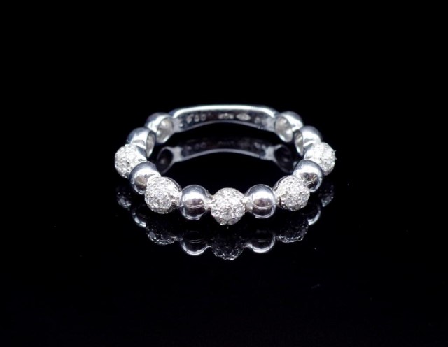 18ct white gold and diamond bubble ring - Image 2 of 6