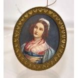 Antique gilt framed portrait miniature