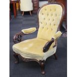 Victorian mahogany library chair