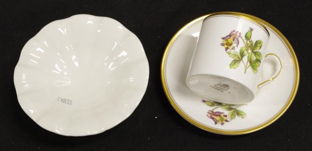 Royal Worcester 'Columbine' coffee cup & saucer