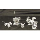 Five assorted Swarovski Crystal animal figures