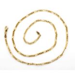9ct yellow gold figaro chain necklace