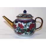 Antique Qing Chinese porcelain small teapot