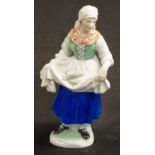 Herend Hungary ceramic Fisherwoman figure