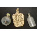 Three various Chinese snuff bottles