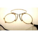 Antique gilt pince-nez eye glasses