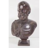 C19th Giuseppe Garibaldi Italian bronze bust