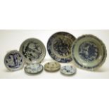 Quantity of Chinese blue & white tableware