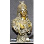 Late19th Century French Cleopatra bronze bust