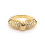 18ct yellow gold diamond set ring