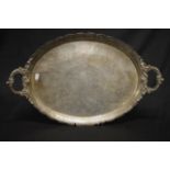 Middle Eastern silver serving tray