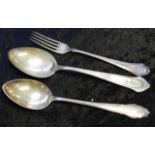 Three German silver cutlery items