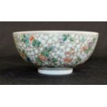 Chinese floral decorated ceramic bowl