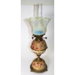 Victorian Hinks & Son ceramic banquet lamp