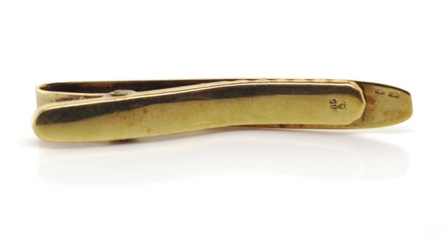 14ct yellow gold tie clip - Image 2 of 3