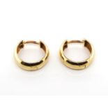 9ct yellow gold hoop earrings