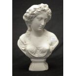 French Parian ware Roman lady bust figure