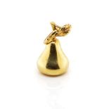 18ct yellow gold pear pendant