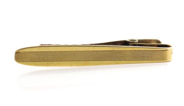 14ct yellow gold tie clip
