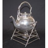 Vintage silver plate kettle on stand