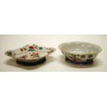 Two antique Chinese famille rose dishes