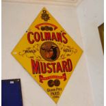 Coleman's mustard enamel sign