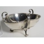 Sterling silver three footed sweet meat dish