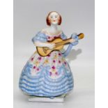 Herend figure of lady & guitar