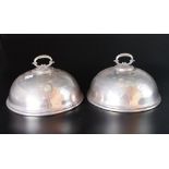 Pair of small Victorian plated cloche