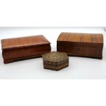 Two Queensland maple trinket boxes