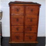 Small vintage timber spice cabinet