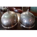 Two Large Victorian meat domes